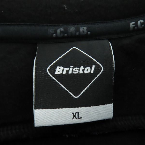 実際に弊社で買取させて頂いたF.C.Real Bristol/エフシーレアルブリストル SWEAT CREW NECK TOP ブラック FCRB-180026/XLの画像 2枚目