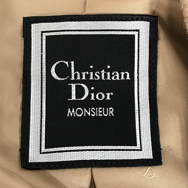 実際に弊社で買取させて頂いたChristian Dior monsieur/クリスチャンディオール ムッシュ コート 裏地ロゴ総柄/Mの画像 2枚目