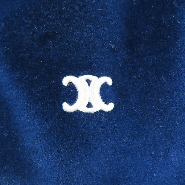 実際に弊社で買取させて頂いた【JPタグ】CELINE/セリーヌ 20SS トリオンフベルベットジャージースウェットブルゾン  2Y146679I/Sの画像 4枚目