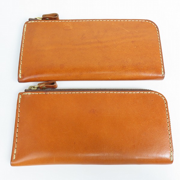 実際に弊社で買取させて頂いたHERZ/ヘルツ レザー Ｌ字ファスナー ロングウォレット 長財布 2点セット