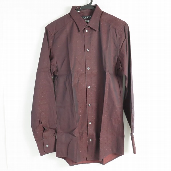実際に弊社で買取させて頂いたDOLCE&GABBANA/ドルチェ&ガッバーナ/ドルガバ GOLD ドット柄長袖シャツ/14.5/37