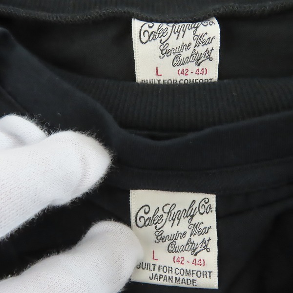 実際に弊社で買取させて頂いたCALEE/キャリー ロゴプリント 半袖/長袖 Tシャツ 3点セットの画像 3枚目