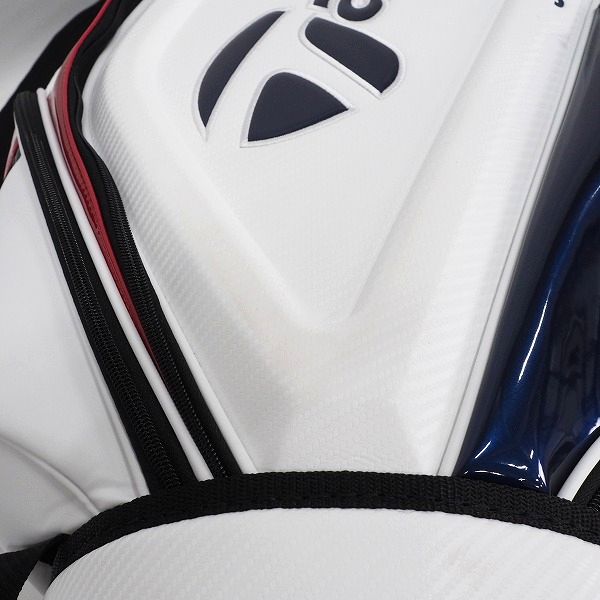 実際に弊社で買取させて頂いたTaylorMade/テーラーメイド UN033 ゴルフ 9.5型 5分割キャディバッグ ホワイト×ネイビーの画像 7枚目