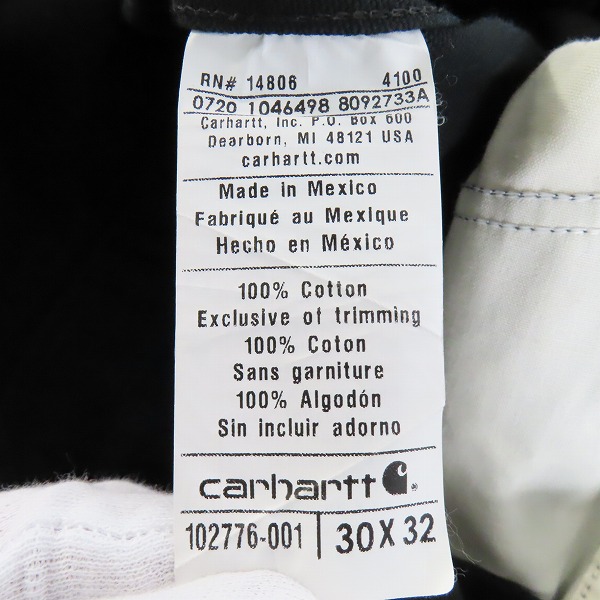 実際に弊社で買取させて頂いた【難あり】Carhartt/カーハート オーバーオール 102776-001 30×32の画像 3枚目