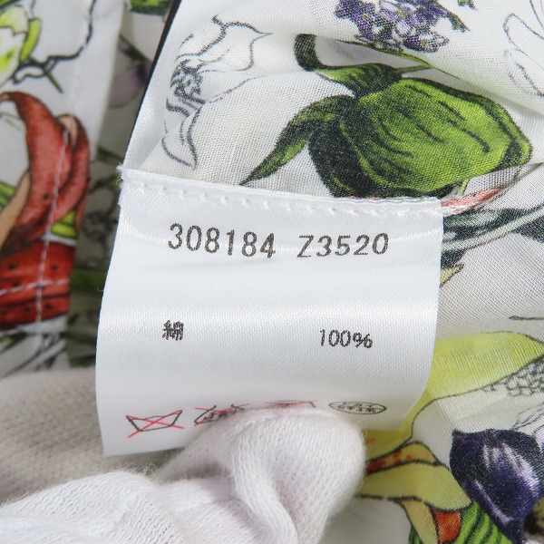 実際に弊社で買取させて頂いた【JPタグ/未使用】GUCCI/グッチ 花柄/総柄 半袖シャツ 308184 Z3520/38/15の画像 4枚目