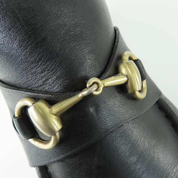 実際に弊社で買取させて頂いたGUCCI/グッチ レザー ホースビット 114 0067/42.5Eの画像 6枚目