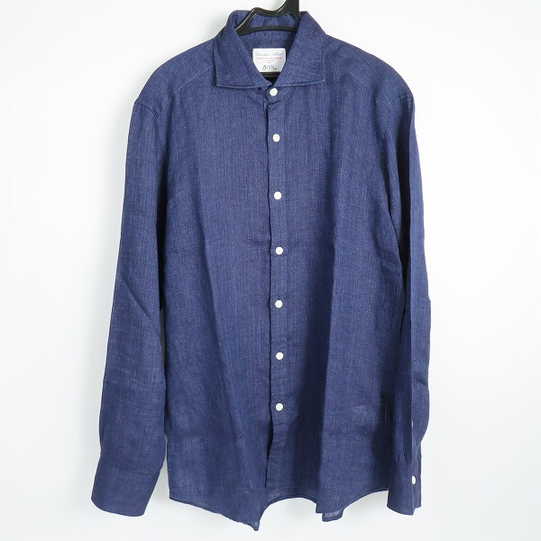 実際に弊社で買取させて頂いたBrilla per il gusto/ブリッラ ペル イル グスト 麻100％シャツ ネイビー M