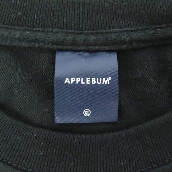 実際に弊社で買取させて頂いたAPPLEBUM/アップルバム プリント Tシャツ/カットソー ブラック XLの画像 2枚目