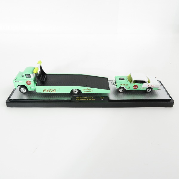 実際に弊社で買取させて頂いたM2 MACHINES/M2マシーン 1/64 コカ・コーラ TW11 1958 Chevrolet Spartan LCF &1955 Chevrolet Bel Air Gasser ミニカーの画像 1枚目