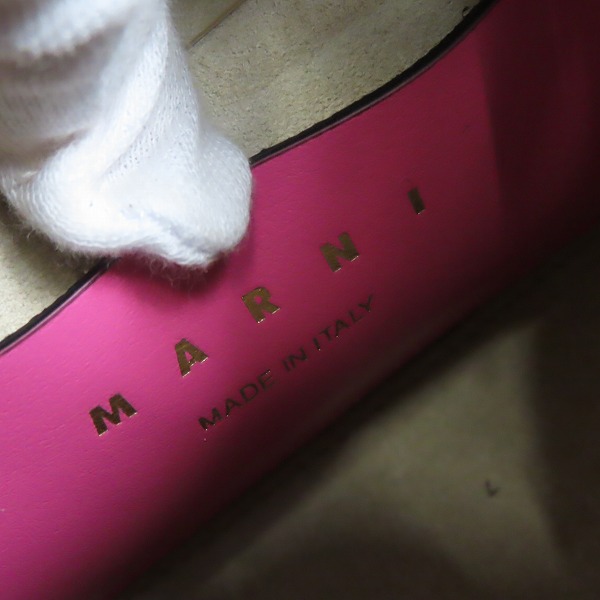 実際に弊社で買取させて頂いたMARNI/マルニ 2way ハンドバッグ/ショルダーバッグ ピンク スムースカーフレザー BMMP0103U0 LV589 00C73の画像 5枚目