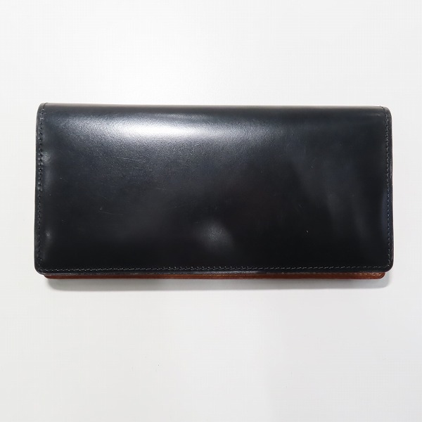 実際に弊社で買取させて頂いたGANZO/ガンゾ THIN BRIDLE /シンブライドル ファスナー付き長財布/ロング ウォレット 57604
