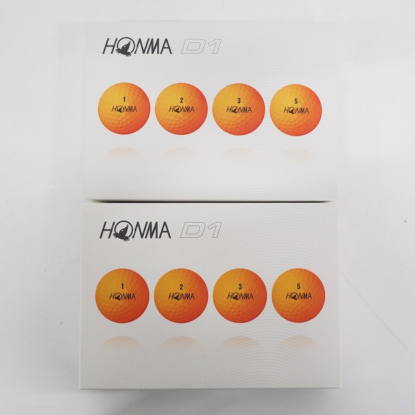 実際に弊社で買取させて頂いた【未使用】HONMA/ホンマ D1 DYNAMIC DISTANCE ゴルフボール オレンジ  2ダース の画像 2枚目