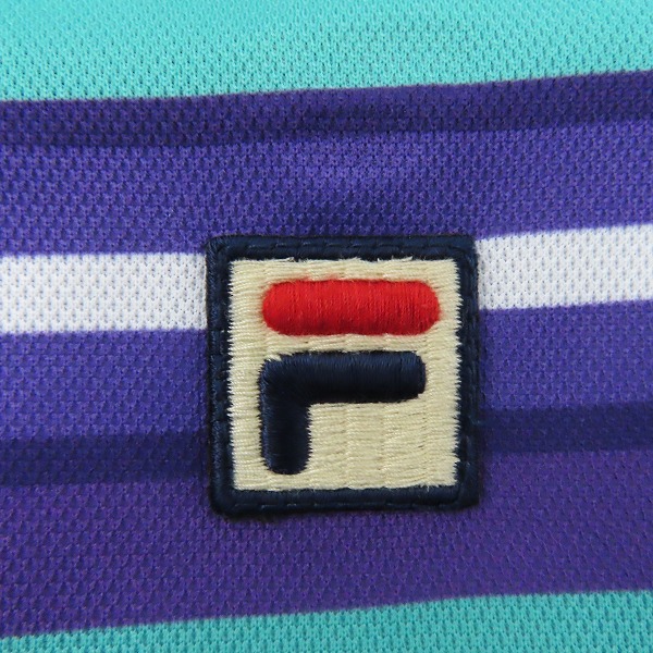 実際に弊社で買取させて頂いたFILA/フィラ テニス レディース ウェア グリーンパープル VL1690 Mの画像 3枚目