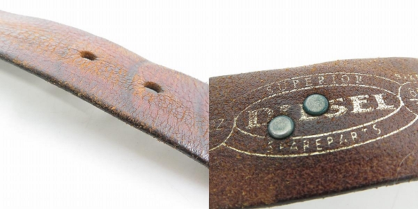 実際に弊社で買取させて頂いたDIESEL/ディーゼル ロゴ レザーベルト/85/34の画像 8枚目