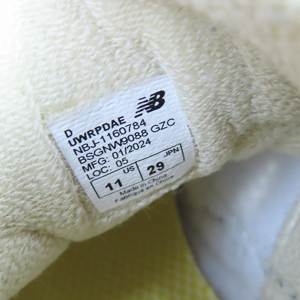 実際に弊社で買取させて頂いたAURALEE × New Balance/オーラリー × ニューバランス Warped Runner "Light Green Beige" UWRPDAE/29の画像 5枚目