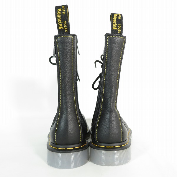 実際に弊社で買取させて頂いたYOHJI YAMAMOTO pour homme×Dr.Martens/ヨウジヤマモト×ドクターマーチン  10ホールサイドゴアブーツ HJ-E05-762-1-06/UK10の画像 1枚目