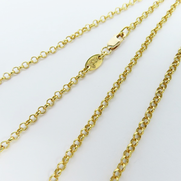 実際に弊社で買取させて頂いたCHROME HEARTS/クロムハーツ 22K ロールチェーン ネックレス 18インチ
