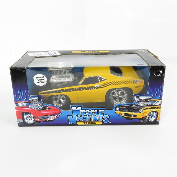 実際に弊社で買取させて頂いたFUNLINE/ファンライン MUSCLE MACHINES/マッスルマシーンズ 1/18 ’70 CUDA/クーダ ミニカー ダイキャストカー