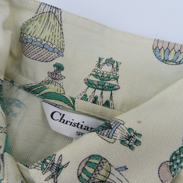 実際に弊社で買取させて頂いたChristian Dior SPORTS/クリスチャンディオールスポーツ 気球柄 長袖ポロシャツ Mの画像 4枚目