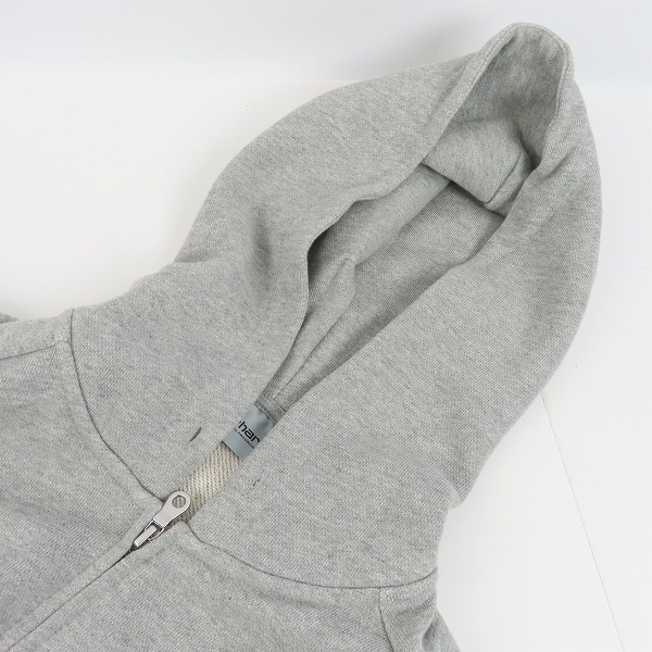 実際に弊社で買取させて頂いたCarhartt WIP/カーハート フーデッドスクエアラベルジャケット ジップアップ パーカー A201011/Sの画像 7枚目