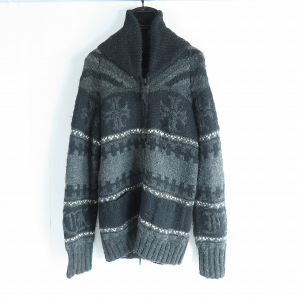 実際に弊社で買取させて頂いたRoen/ロエン バックスカル ニット ジップアップジャケット 46