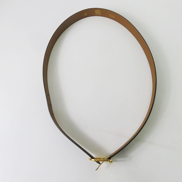 実際に弊社で買取させて頂いたa.testoni/ア・テストーニ レザーベルト/ブラックの画像 3枚目