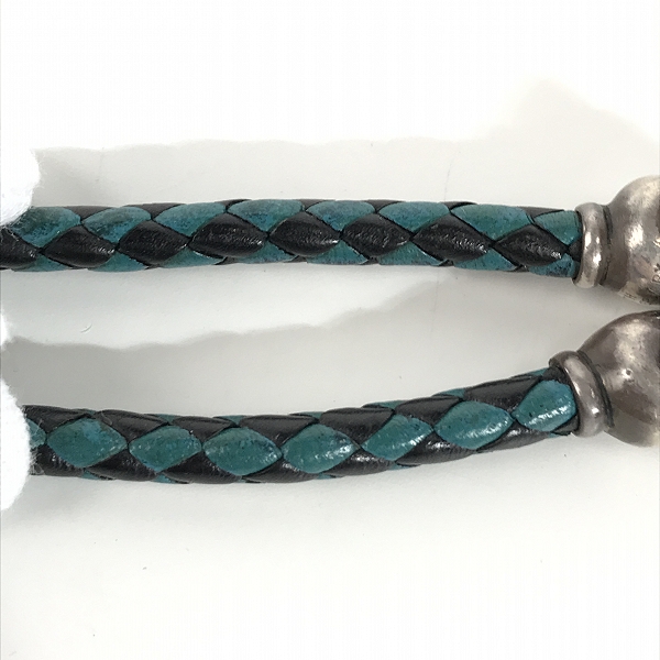 実際に弊社で買取させて頂いたLEATHERS & TREASURES/レザーズアンドトレジャーズ スカル レザーブレスレットの画像 4枚目