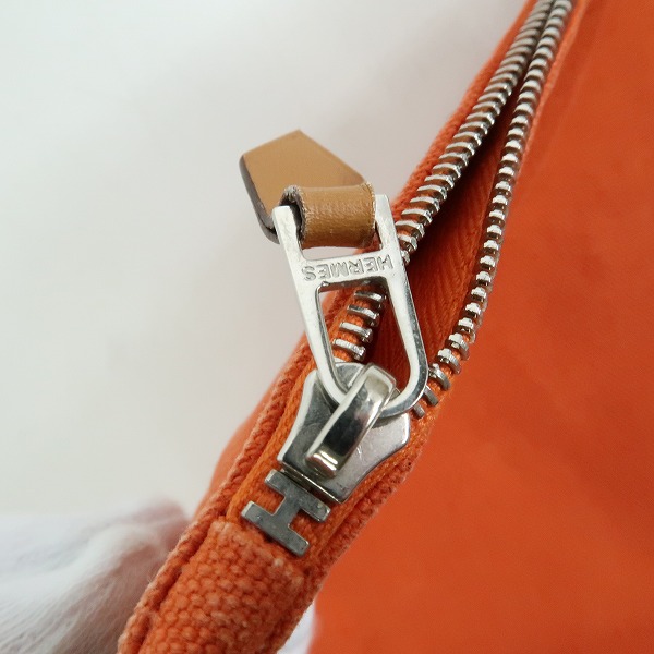 実際に弊社で買取させて頂いたHERMES/エルメス ヨッティングGM キャンバス ポーチの画像 7枚目