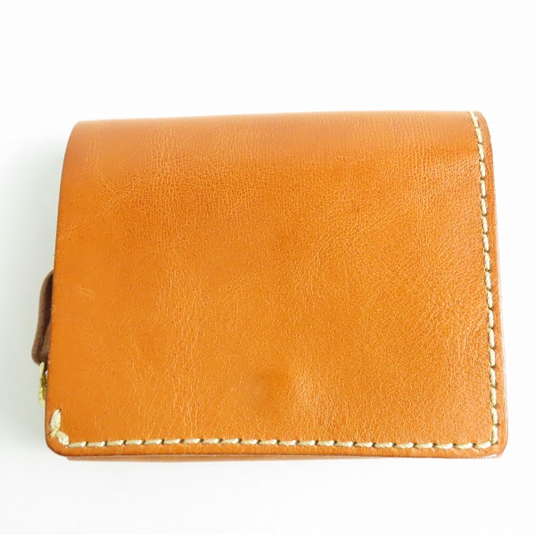 実際に弊社で買取させて頂いたHERZ/ヘルツ レザー 二つ折り長財布 キャメル