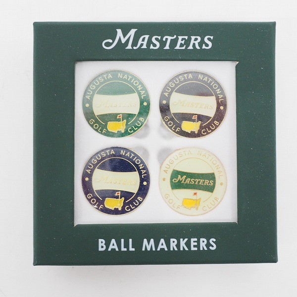 実際に弊社で買取させて頂いた【未使用】MASTERS/マスターズ ゴルフ ボールマーカー 円形タイプ  4個ｘ1セット