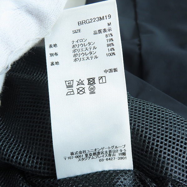 実際に弊社で買取させて頂いた【未使用】BRIEFING GOLF/ブリーフィング MS WIND HOODIE/ウインドフーディ パーカー ブラック BRG223M19/Mの画像 4枚目