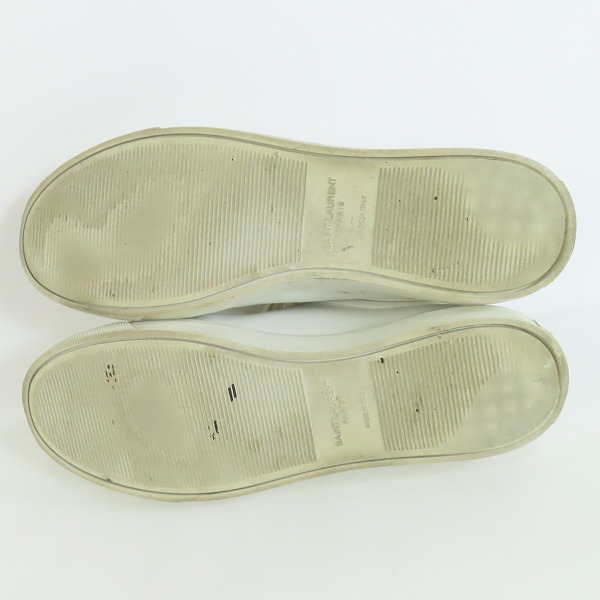 実際に弊社で買取させて頂いたSAINT LAURENT/サンローラン ロゴ レザーローカットスニーカー 606833/42の画像 2枚目