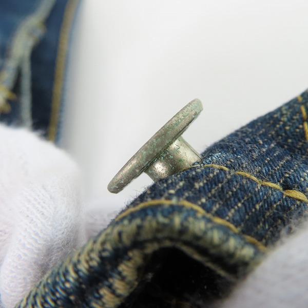 実際に弊社で買取させて頂いたLEVIS/リーバイス 70502 XX 日本製 J02刻印 1st デニムジャケット/40の画像 8枚目