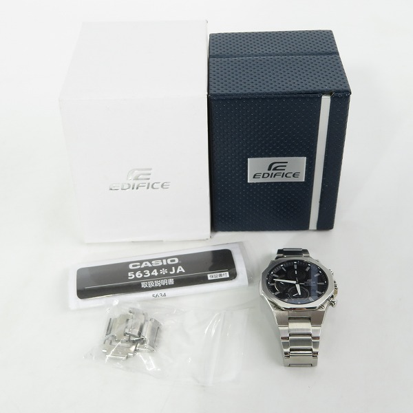 実際に弊社で買取させて頂いたCASIO/カシオ エディフィス ソーラー メンズ クロノグラフ 黒文字盤 EFS-S570YD-1AJFの画像 8枚目