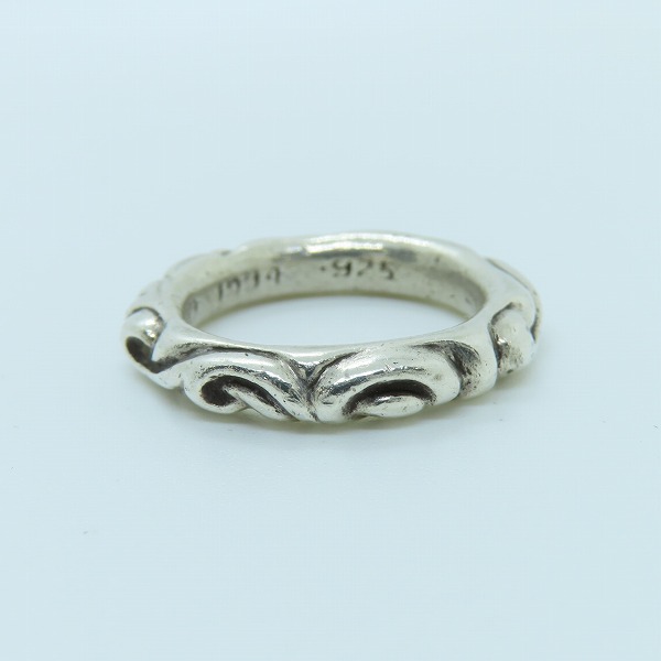 実際に弊社で買取させて頂いたCHROME HEARTS/クロムハーツ SCRL BAND/スクロールバンド リング  18.5号の画像 3枚目