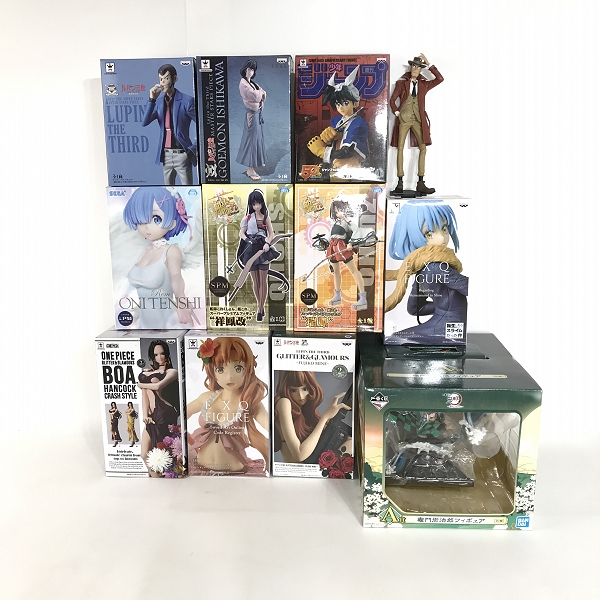 実際に弊社で買取させて頂いた【おまとめ/未開封含む】BANPRESTO/バンプレスト 他 ルパン三世/鬼滅の刃/Re:ゼロから始める異世界生活 等 フィギュア