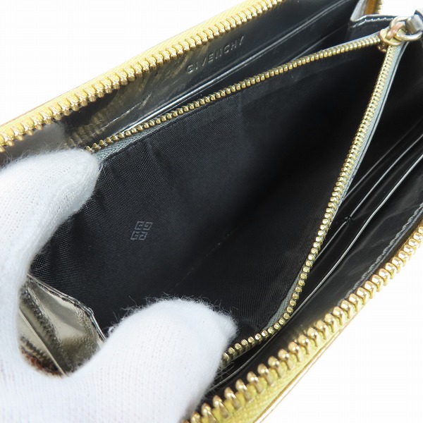 実際に弊社で買取させて頂いたGIVENCHY/ジバンシィ メタリックゴールド 長財布/ウォレットの画像 5枚目