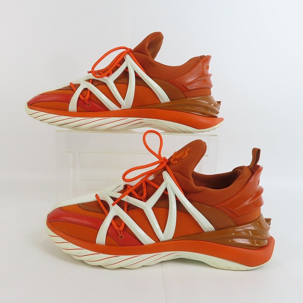 実際に弊社で買取させて頂いたJIMMY CHOO/ジミーチュウ Cosmos/コスモス スニーカー オレンジ/42の画像 3枚目