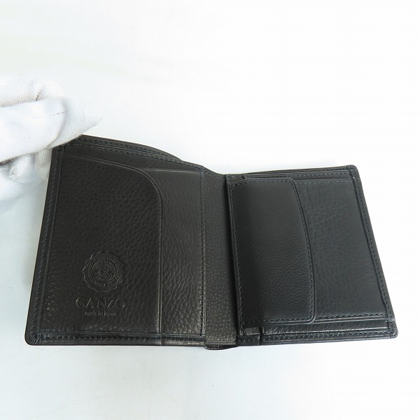 実際に弊社で買取させて頂いたGANZO/ガンゾ レザー 小銭入れ付き コンパクトウォレット 二つ折り 0057798の画像 3枚目