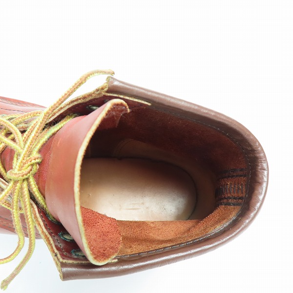 実際に弊社で買取させて頂いたRED WING/レッドウィング アイリッシュセッター ワークブーツ 刺繍羽タグ 8131/9.5の画像 4枚目