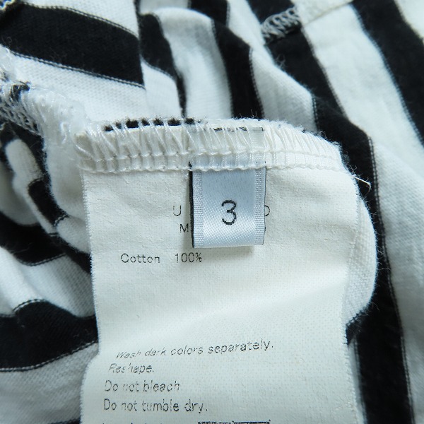 実際に弊社で買取させて頂いたUNUSED/アンユーズド ボーダー柄 半袖Tシャツ 3の画像 3枚目