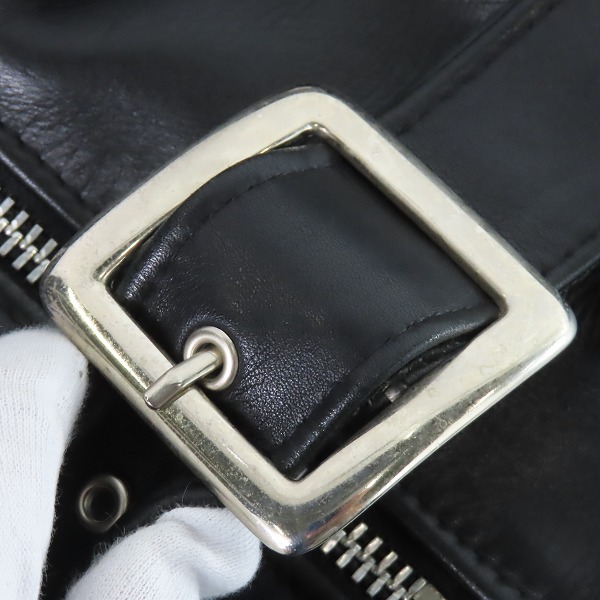 実際に弊社で買取させて頂いたPERFECTO by Schott/パーフェクト バイ ショット ダブルライダースジャケット ブラック/32の画像 7枚目