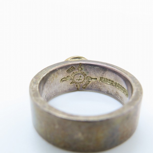 実際に弊社で買取させて頂いた【ワランティ付き】FIRST ARROW'S/ファーストアローズ K18/SILVER 平打ち プレーン リング R-001/16号の画像 6枚目