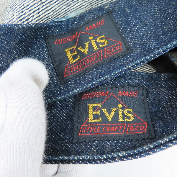 実際に弊社で買取させて頂いたEVISU/エヴィス 90s 初期ハウスタグ デニム生地 キャップ 2点セットの画像 4枚目