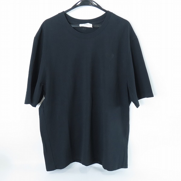 実際に弊社で買取させて頂いたami alexandre mattiussi/アミ アレクサンドルマテュッシ ハートAロゴ刺繍 半袖Tシャツ ブラック/XXL