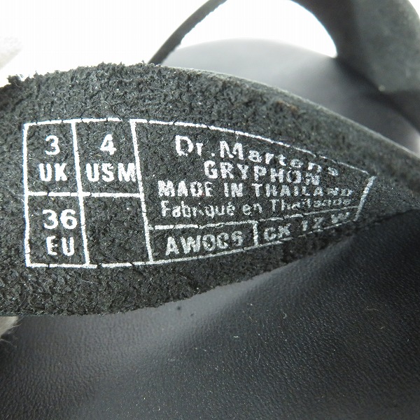 実際に弊社で買取させて頂いたDr.Martens/ドクターマーチン GRYPHON/グリフォン サンダル 15695001 UK3の画像 5枚目