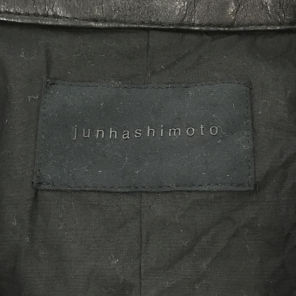 実際に弊社で買取させて頂いたjunhashimoto/ジュンハシモト カウレザー ジップ レザー ライダース ジャケット 1020000003/3の画像 2枚目