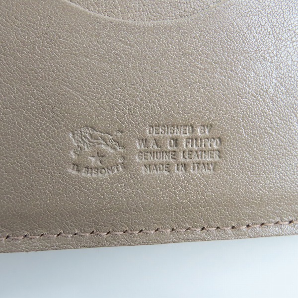 実際に弊社で買取させて頂いたIL BISONTE/イルビゾンテ 二つ折り財布 レザーウォレットの画像 5枚目