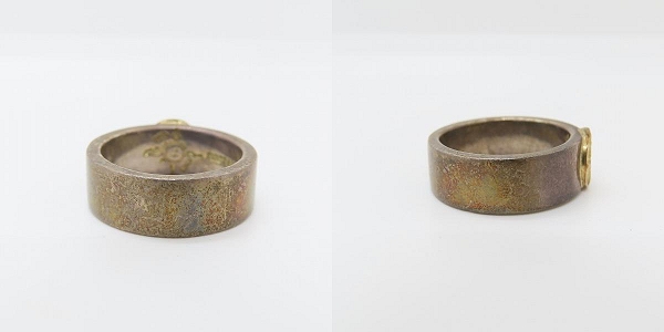 実際に弊社で買取させて頂いた【ワランティ付き】FIRST ARROW'S/ファーストアローズ K18/SILVER 平打ち プレーン リング R-001/16号の画像 3枚目