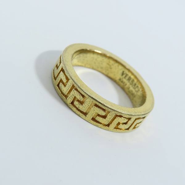 実際に弊社で買取させて頂いたVERSACE/ヴェルサーチ グレカ モチーフ ロゴ リング 16.5号